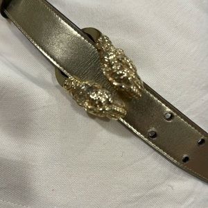 Gucci gold leather belt new without tags